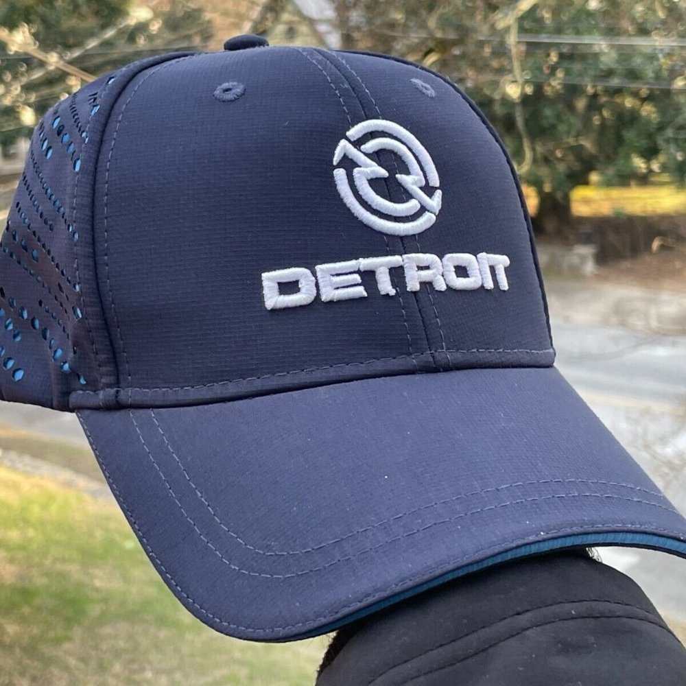 1338 Tryon Men Hat Blue Tone DETRIOT Baseball Cap hat - Picture 10 of 11